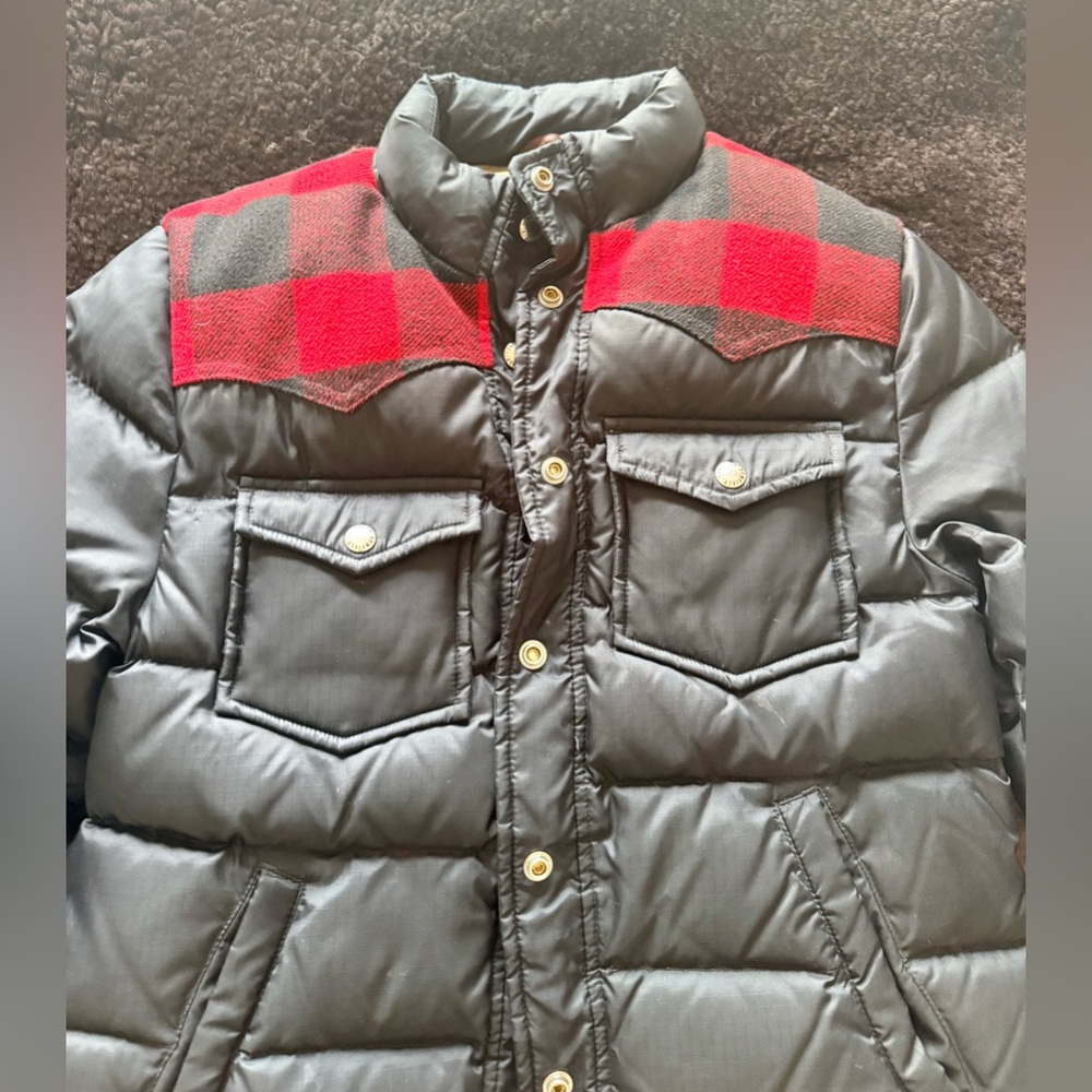 Penfield Women’s Rockford with OG Woolrich plaid pattern in Navy